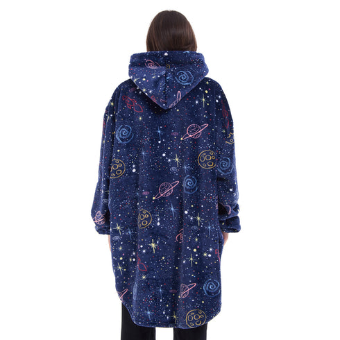 Snuggs Blanket Hoodie Dark Blue Space